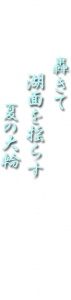 轟きて湖面を揺らす夏の大輪